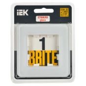 Рамка стеклянная 1 пост IEK BRITE BR-M12-G-41-K01 РУ-1-2-Бр белый RE