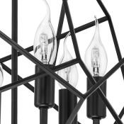 Люстра подвесная Lightstar без лампы 732267 GABBIA 6х40W E14 черный матовый