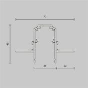 Шинопровод TRX034-422.12W Exility 2.0м белый магнитный встраиваемый под ГКЛ