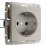 Штепсельная розетка встраиваемая WERKEL 16A 250V W1271004 с/з дымчатый