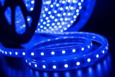 Светодиодная лента Синий 5060 220 14.4W/m 60Led/метр герм 00000000942  LT560-B-50 IP68