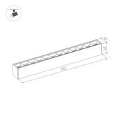 Магнитный трековый светильник 12W Белый дневной MAG-LASER-45-L320 15deg  24V на магнитный шинопровод белый 026938