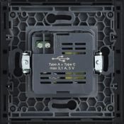 Розетка встраиваемая USB IEK FORTE&PIANO A+C 3,1А FP-U22-D31-K02 FP150 черный