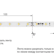 Светодиодная лента Белый 2835/3528 24V  4.8W/m 60Led/метр  025009 RT-20000 6500K LUX