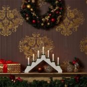 фигура с лампами накаливания НОВОГОДНЯЯ ГОРКА UL-00007388 UDL-L7101-007-SWA-WW WHITE BRIDGE