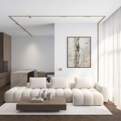 Трековый светильник однофазный   6W Белый теплый SHINE GRILL DK5772-SB IP20 на шинопровод латунь