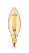 лампа ретро светодиодная Vintage форма свеча 4W 057-332 C35 GOLDEN/E14 диммируемая