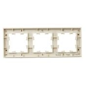 Рамка пластик 3 поста IEK BRITE BR-M32-51-K10 РУ-3-Бр бежевый рифленый