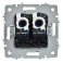 Розетка встраиваемая компьютерная двойная IEK BRITE BR-K20-2-K91 РК11-2-БрАБ RJ45 кат.6 арктический белый
