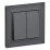Выключатель встраиваемый двухклавишный IEK BRITE BR-V20-0-10-K53-F ВСР10-2-0-БрГ в сборе графит