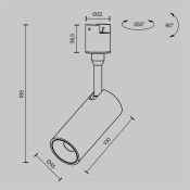 Трековый светильник 10W Белый теплый Фокус/Focus Led Elasity 36deg TR163-1-10W3K-M-B на шинопровод черный