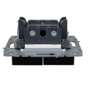 Выключатель встраиваемый двухклавишный с подсветкой IEK BRITE BR-V20-1-10-K02 ВС10-2-1-БрЧ черный