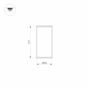 светильник  12W Белый дневной 037260 LGD-FORMA-SURFACE-R90-12W 220V IP54 цилиндр накладной черный