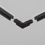 Коннектор L-образный с вводом питания для однофазного шинопровода Unity TRA001CLB-11B встраиваемый черный