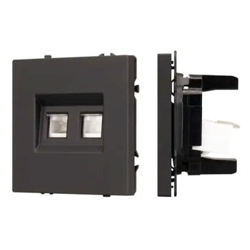 Механизм электрической розетки 054313 SCT-NOBE-MPC2-SFPL-BK (RJ-45, CAT6)