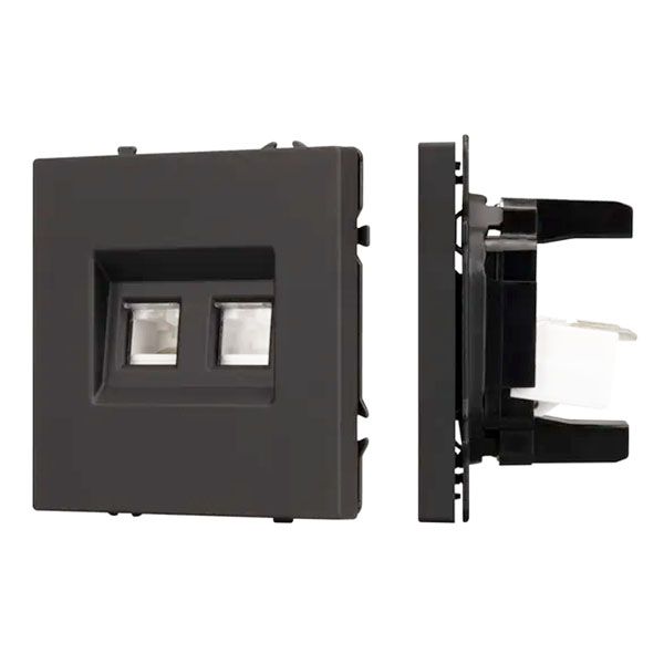 Механизм электрической розетки 054313 SCT-NOBE-MPC2-SFPL-BK (RJ-45, CAT6)
