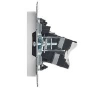 Розетка встраиваемая комбинированная IEK BRITE BR-AK20-1-K01 РТВ/РК12-БрБ TV+RJ45 кат.5E белый