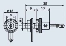 Стабилитрон      6.8V    8.0W Д815Б