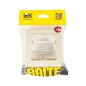 Рамка пластик 1 пост IEK BRITE BR-M12-44-K10 РУ-1-БрКр-44 бежевый IP44