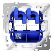 Розетка компьютерная встраиваемая VOLTUM S70 двойная RJ45+RJ45 кат.6 белый матовый