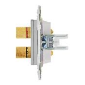 Розетка встраиваемая аудио IEK SKANDY SK-S40-K50 SK-A01N металл никель