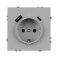 Штепсельная розетка встраиваемая Arlight SCT-NOBE-MUAC-SFPL-IS 16А 059445 с/з и USB тип A+C никель