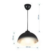 Подвесной светильник без лампы 14-47 1x40W E27 &quot;Пэрсо&quot; фигурный черный