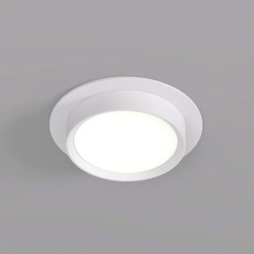 Встраиваемый светильник без лампы DENKIRS FLAT DK2090-WH GX53 белый круглый