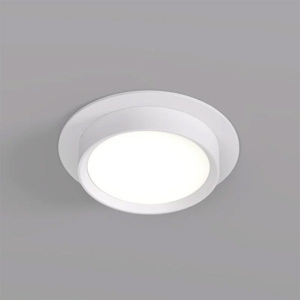Встраиваемый светильник без лампы DENKIRS FLAT DK2090-WH GX53 белый круглый