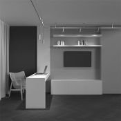 Трековый подвесной светильник 12W Белый дневной TR157-1-12W4K-BS Фокус / Focus Led Flarity IP20 латунь