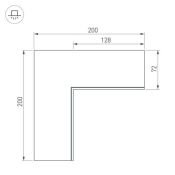 Угол для профиля SL-LINIA55-FANTOM внутренний  030130