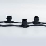 Гирлянда Belt-Light BC-BP-50M-40 2 жилы шаг 40см патроны E27 провод черный (50м) IP65