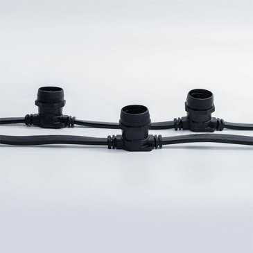 Гирлянда Belt-Light BC-BP-50M-40 2 жилы шаг 40см патроны E27 провод черный (50м) IP65