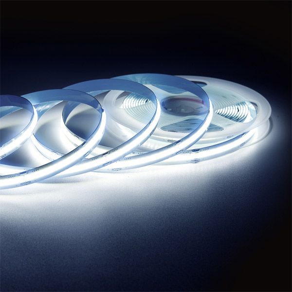 Светодиодная лента Белый COB 24V 10W/m 528Led/метр 00-376 PRO 8мм IP20