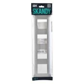Рамка пластик 4 поста IEK SKANDY SK-M42-K23 SK-F04S серебряный