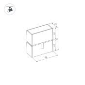 Магнитный трековый светильник  3W Белый дневной MAG-LASER-FOLD-45-S84 15deg  24V на магнитный шинопровод белый 027626