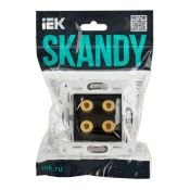 Розетка встраиваемая аудио IEK SKANDY SK-S40-K02 SK-A01Bl черный