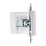 Розетка встраиваемая USB IEK SKANDY A+C 18Вт SK-U22-018-K01 SK-R13W арктический белый