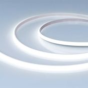 Светодиодная лента Белый CSP 24V  6W/m 480Led/метр  герм (матовая силиконовая экструзия) 060450 COB-PSW-X480-8mm 6000K IP67