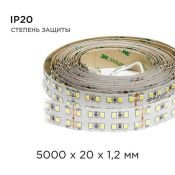 Светодиодная лента Белый теплый 2835 24V 38W/m 240Led/метр 00-304 PRO 20мм IP20