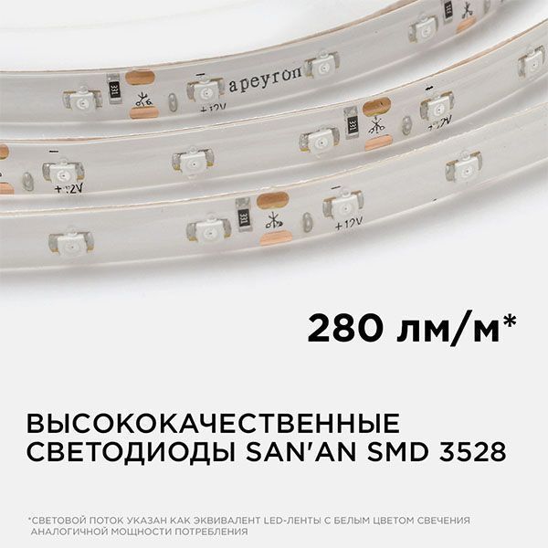 Светодиодная лента  Зеленый 3528 12V  4.8W/m 60Led/метр герм (силикон) 07BL Стандарт 5м IP65 блистер Светодиодная лента  Зеленый 3528 12V  4.8W/m 60Led/метр герм (силикон) 07BL Стандарт 5м IP65 блистер