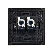 Розетка встраиваемая компьютерная IEK FORTE&PIANO двойная RJ45 кат.6 FP134 черный FP-K20-2-K02