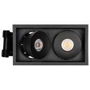 Встраиваемый светильник  18W Белый дневной 026877 CL-SIMPLE-S148x80-2x9W 220V IP20 поворотный прямоугольный черный