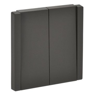 Выключатель встраиваемый двухклавишный перекрестный IEK FORTE&PIANO 10А FP309 серый FP-V23-0-10-1-K03