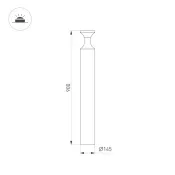 светильник 12W Белый теплый 050726 LGD-LONDARI-BOLL-H900 (BK, 125 deg, 230V) IP65 цилиндр стационарный черный