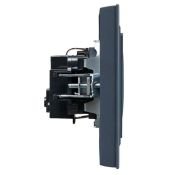Штепсельная розетка встраиваемая IEK BRITE 16А BR-R14-16-K35-F РСР14-1-0-БрМ с з/к и шторками в сборе маренго