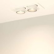 Встраиваемый светильник  20W Белый теплый 031362 LTD-PULL-S110x210-2x10W 3000K 24deg  220V IP20 двойной поворотно-выдвижной  цилиндр белый