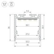 алюминиевый профиль S-LUX SL-LINE-3535-3000 ANOD (BY) 061362