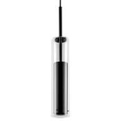 Подвесной светильник без лампы Lightstar 756017 CILINO 1х40W GU10 цилиндр черный/прозрачный