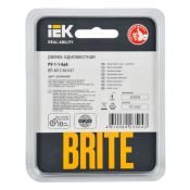 Рамка металлическая 1 пост IEK BRITE BR-M12-M-K47 РУ-1-1-БрА алюминий